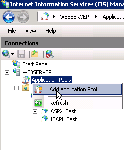 Add application pool