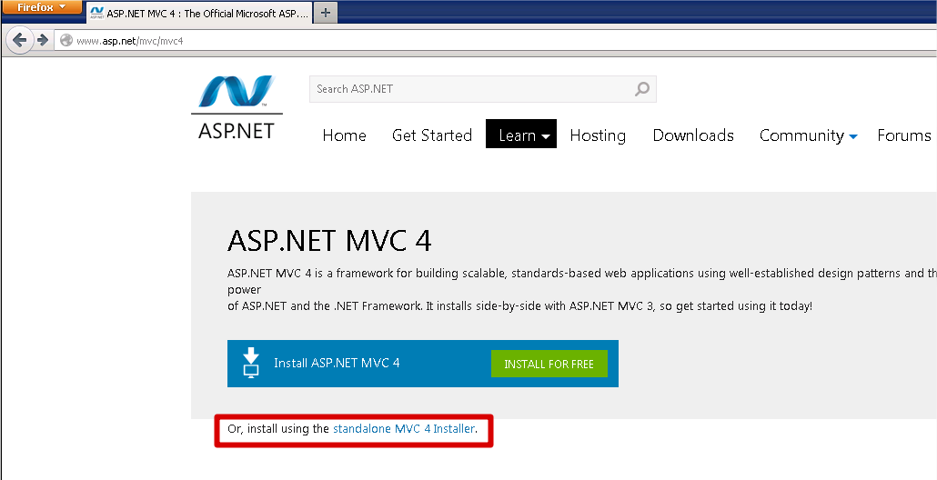 ASP.NET MVC download